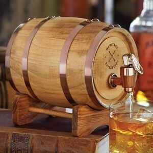 Whiskey Barrel Holds 800ml/27 fl oz Volume, Vintage INSPIRED Hammer +Axe Wood